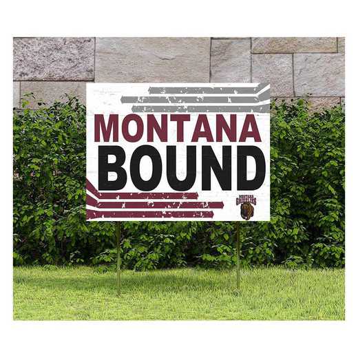 1048127341: 18x24 Lawn Sign Retro School Bound Montana Grizzlies