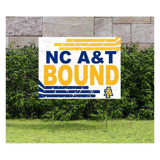1048127370: 18x24 Lawn Sign Retro School Bound North Carolina A&T Aggies