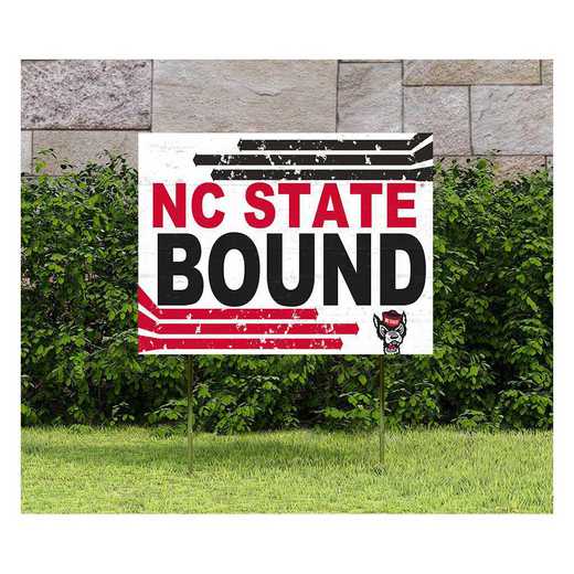 1048127372: 18x24 Lawn Sign Retro School Bound North Carolina State Wolfpack