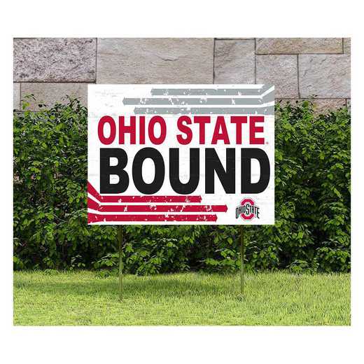 1048127387: 18x24 Lawn Sign Retro School Bound Ohio State Buckeyes