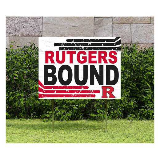 1048127415: 18x24 Lawn Sign Retro School Bound Rutgers Scarlet Knights