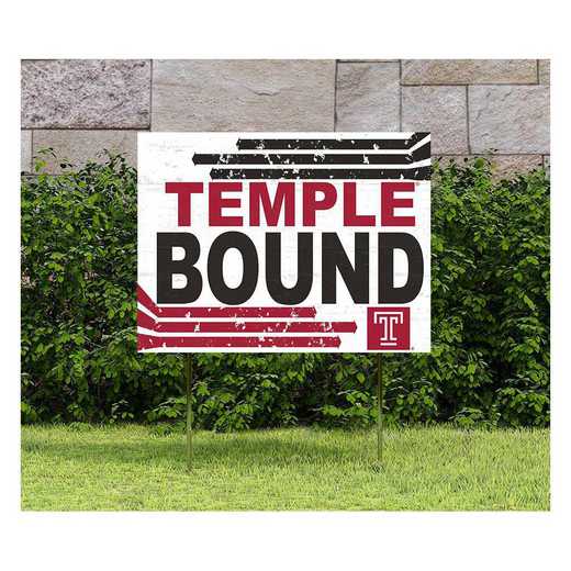 1048127466: 18x24 Lawn Sign Retro School Bound Temple Owls