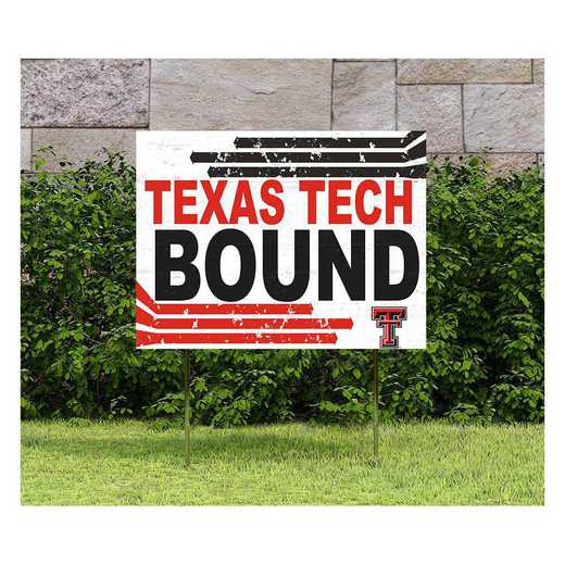 1048127477: 18x24 Lawn Sign Retro School Bound Texas Tech Red Raiders