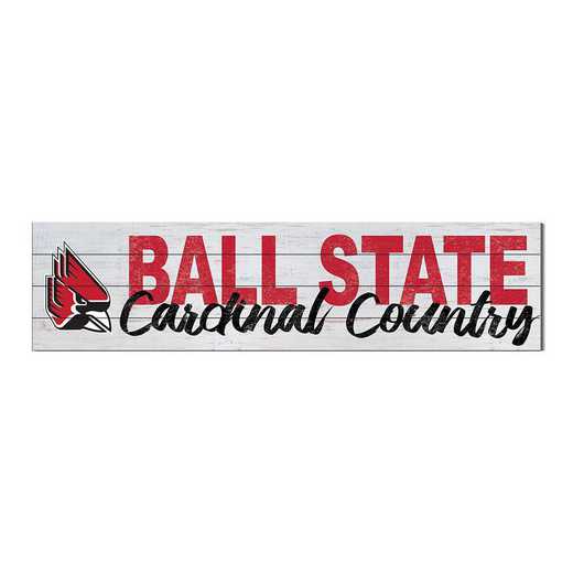 1051100118: 40x10 Sign with Logo Ball State Cardinals