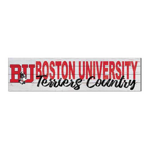 1051100132: 40x10 Sign with Logo Boston University Terriers