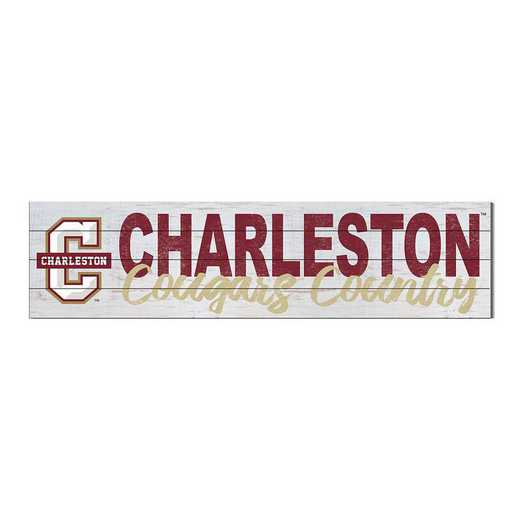 1051100167: 40x10 Sign with Logo Charleston College Cougars