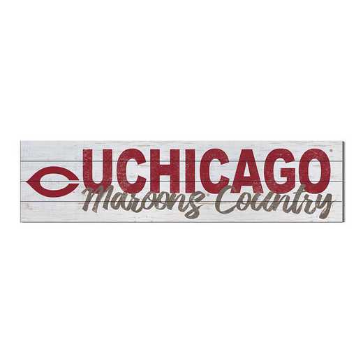 1051100168: 40x10 Sign with Logo University of Chicago Maroons