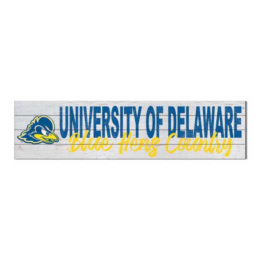 1051100197: 40x10 Sign with Logo Delaware Fightin Blue Hens