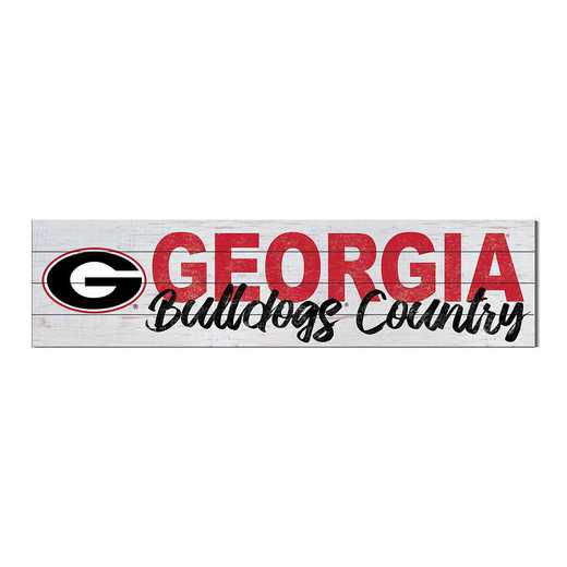 1051100237: 40x10 Sign with Logo Georgia Bulldogs
