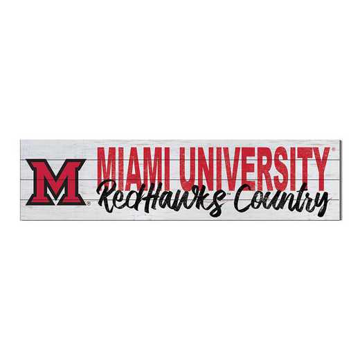 1051100328: 40x10 Sign with Logo Miami of Ohio Redhawks
