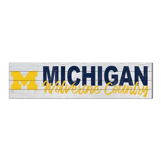 1051100330: 40x10 Sign with Logo Michigan Wolverines