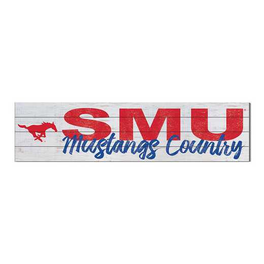 1051100447: 40x10 Sign with Logo Southern Methodist Mustangs