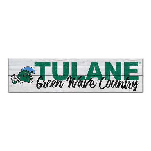 1051100482: 40x10 Sign with Logo Tulane Green Wave