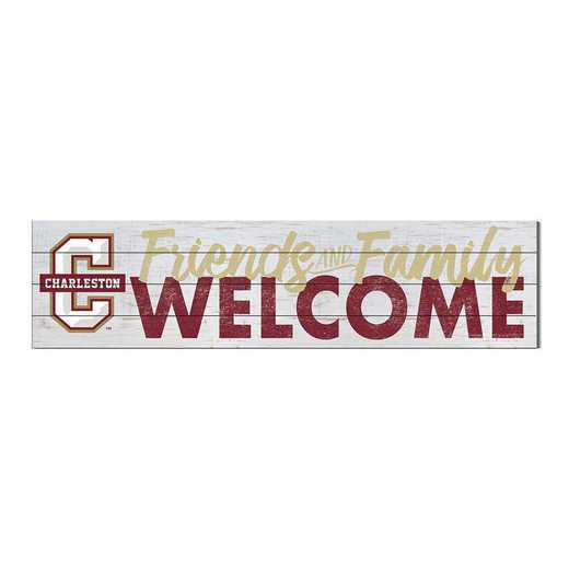 1051101167: 40x10 Sign Friends Family Welcome Charleston College Cougars