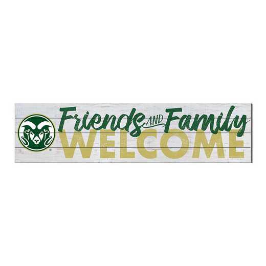 1051101183: 40x10 Sign Friends Family Welcome Colorado State- Rams