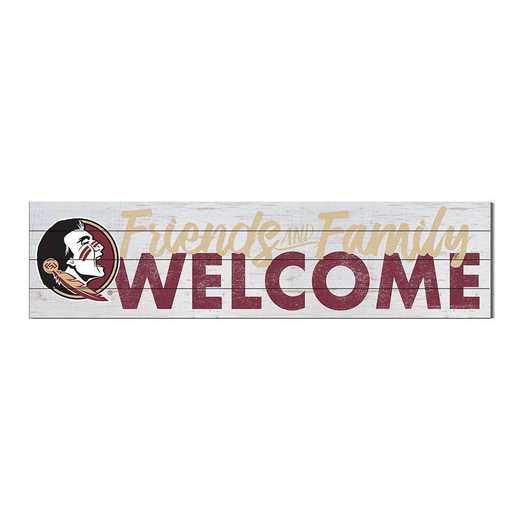 1051101227: 40x10 Sign Friends Family Welcome Florida State Seminoles