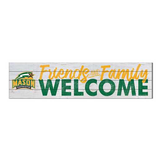1051101234: 40x10 Sign Friends Family Welcome George Mason Patriots
