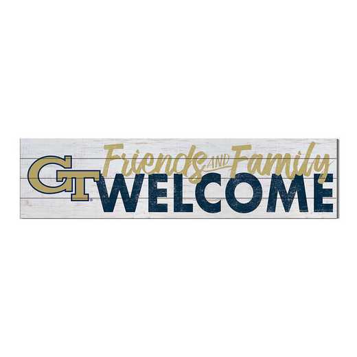 1051101239: 40x10 Sign Friends Family Welcome Georgia Tech Yellow Jackets