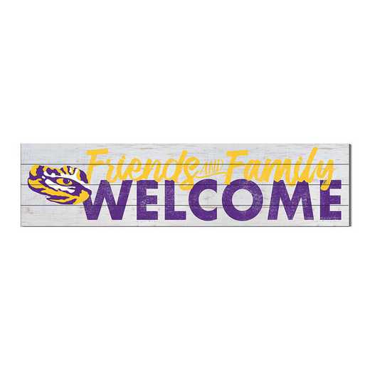 1051101299: 40x10 Sign Friends Family Welcome LSU Fighting