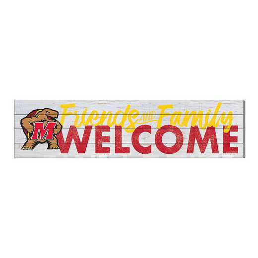 1051101317: 40x10 Sign Friends Family Welcome Maryland Terrapins