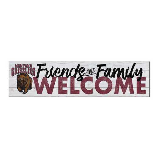 1051101341: 40x10 Sign Friends Family Welcome Montana Grizzlies
