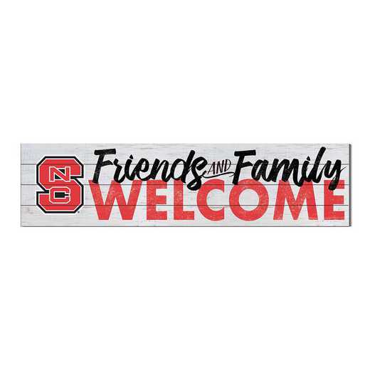 1051101372: 40x10 Sign Friends Family Welcome North Carolina State Wolfpack