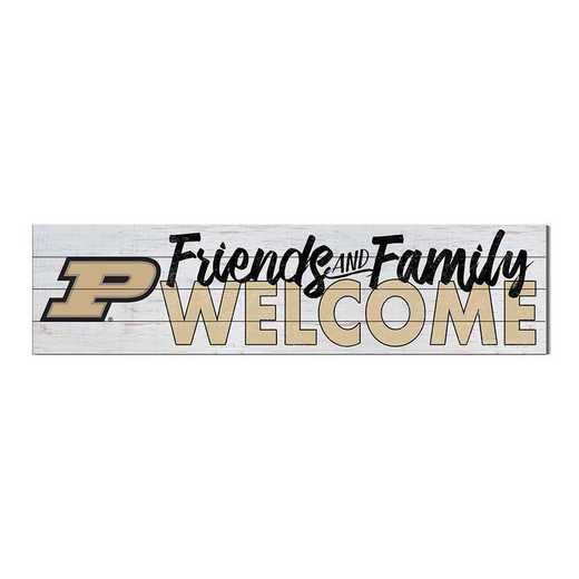1051101406: 40x10 Sign Friends Family Welcome Purdue Boilermakers