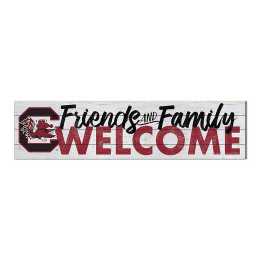 1051101437: 40x10 Sign Friends Family Welcome South Carolina Gamecocks