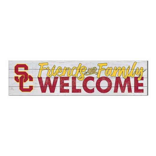 1051101443: 40x10 Sign Friends Family Welcome Southern California Trojans