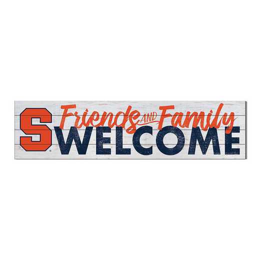 1051101464: 40x10 Sign Friends Family Welcome Syracuse Orange
