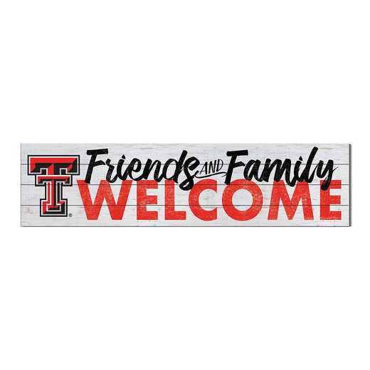 1051101477: 40x10 Sign Friends Family Welcome Texas Tech Red Raiders