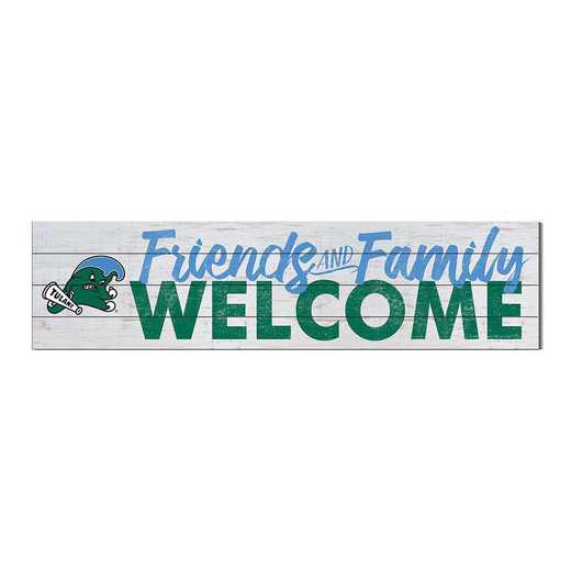 1051101482: 40x10 Sign Friends Family Welcome Tulane Green Wave
