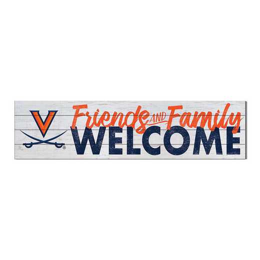 1051101498: 40x10 Sign Friends Family Welcome Virginia Cavaliers