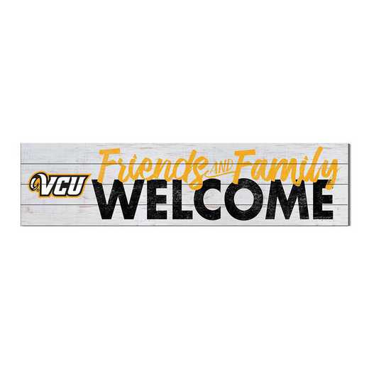 1051101499: 40x10 Sign Friends Family Welcome Virginia Commonwealth Rams