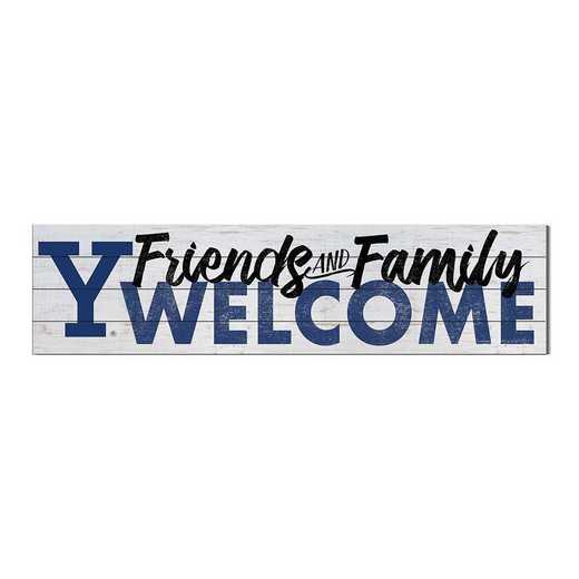 1051101546: 40x10 Sign Friends Family Welcome Yale Bulldogs