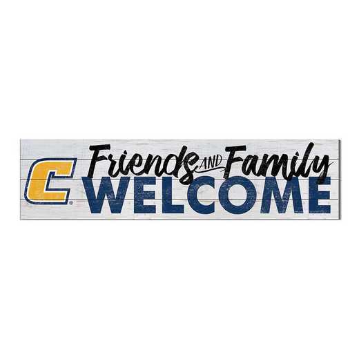 1051101678: 40x10 Sign Friends Family Welcome Tennessee Chattanooga Mocs