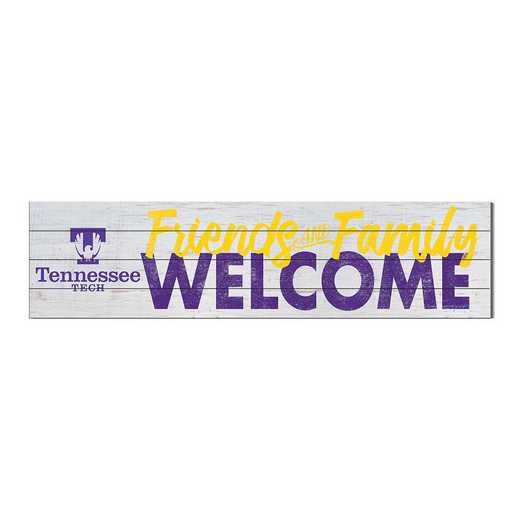 1051101796: 40x10 Sign Friends Family Welcome Tennessee Tech Golden Eagles