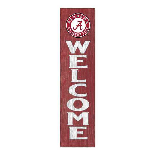 1066101104: 12x48 Leaning Sign Welcome Alabama Crimson Tide