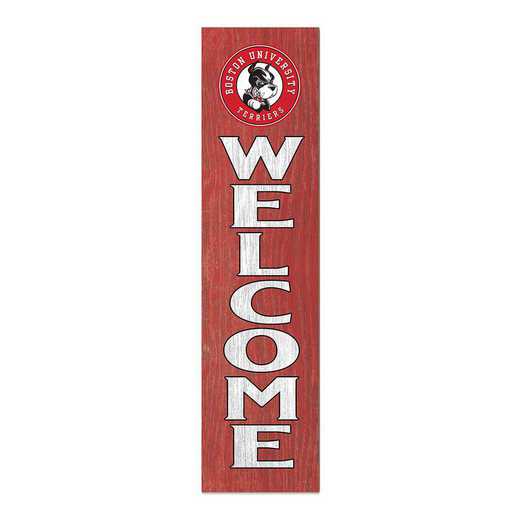 1066101132: 12x48 Leaning Sign Welcome Boston University Terriers