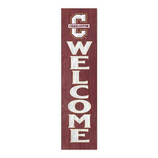 1066101167: 12x48 Leaning Sign Welcome Charleston College Cougars