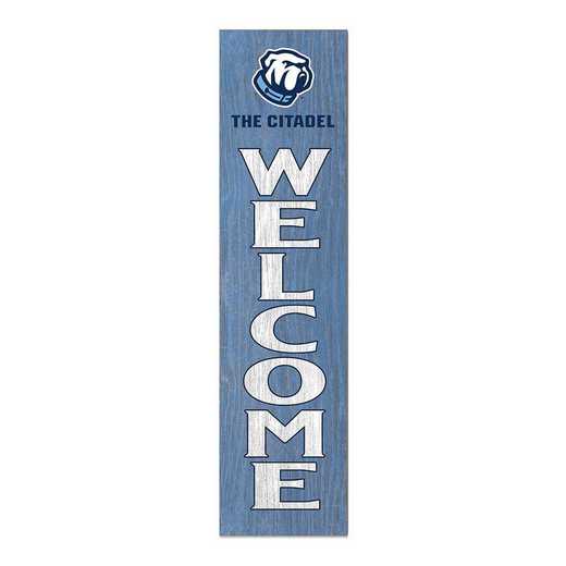1066101171: 12x48 Leaning Sign Welcome Citadel Bulldogs