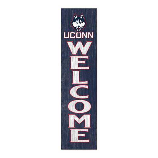 1066101190: 12x48 Leaning Sign Welcome Connecticut Huskies