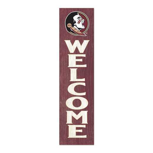 1066101227: 12x48 Leaning Sign Welcome Florida State Seminoles