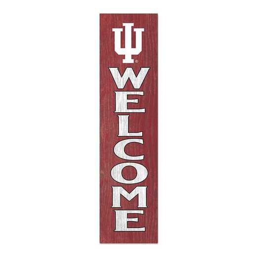 1066101269: 12x48 Leaning Sign Welcome Indiana Hoosiers