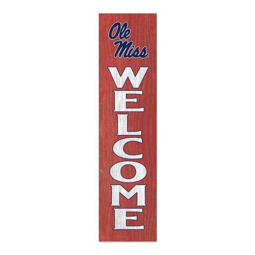 1066101336: 12x48 Leaning Sign Welcome Mississippi Rebels