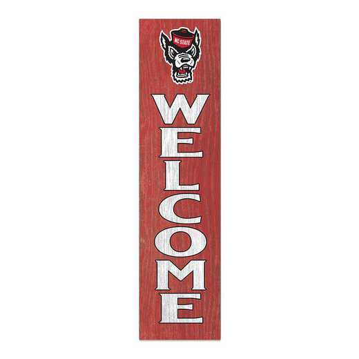1066101372: 12x48 Leaning Sign Welcome North Carolina State Wolfpack