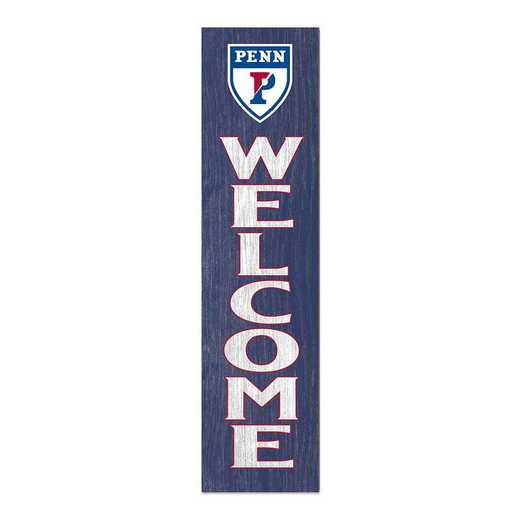 1066101398: 12x48 Leaning Sign Welcome Penn Quakers