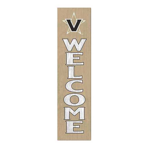 1066101493: 12x48 Leaning Sign Welcome Vanderbilt Commodores