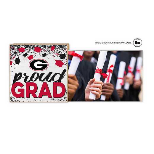 1074101237: Floating Picture Frame Proud Grad Celebration  Georgia Bulldogs