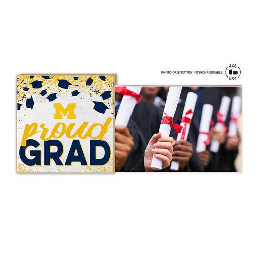 1074101330: Floating Picture Frame Proud Grad Celebration  Michigan Wolverines